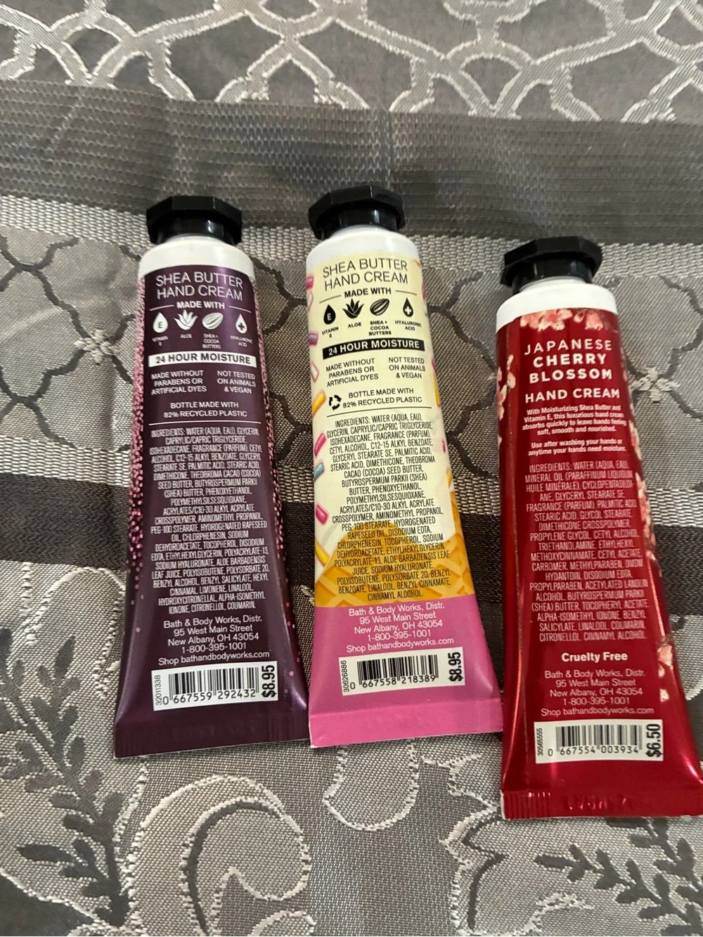 Bath & Body Works Mini Shea Butter Hand Cream Trio - Pink, Yellow, Red